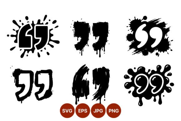 Black Paint Splatter Quote Mark Vector Review