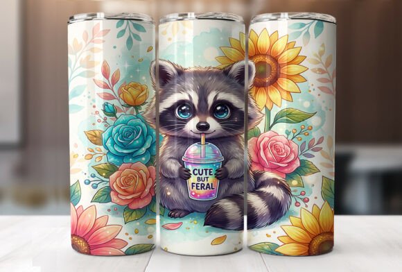 Cute Raccoon Floral Garden Quote Tumbler Review