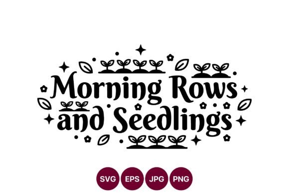 Morning Rows Seedlings Leaf Vector Review