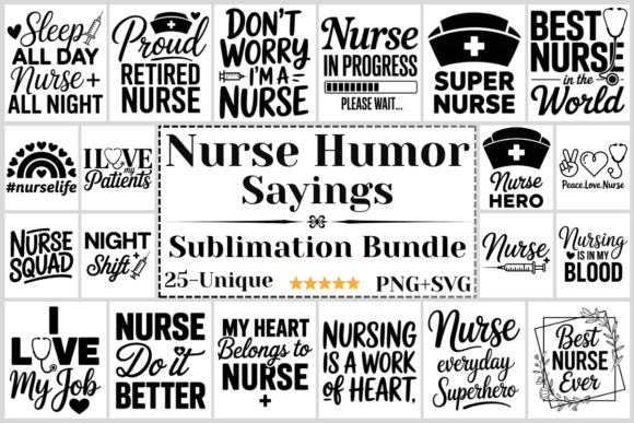 Nurse Humor Sayings SVG PNG Bundle Review