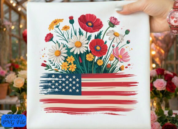 Patriotic Floral USA Flag Design Review