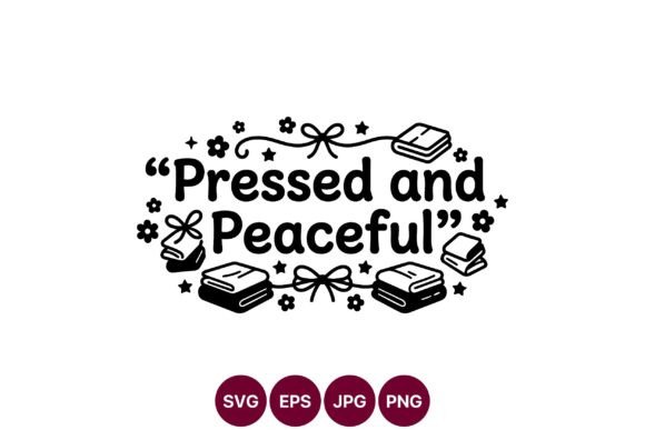 Pressed and Peaceful Quote with Folded Review