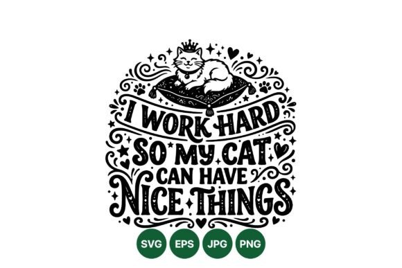 Work Hard Cat Quote Design: A Designer Review